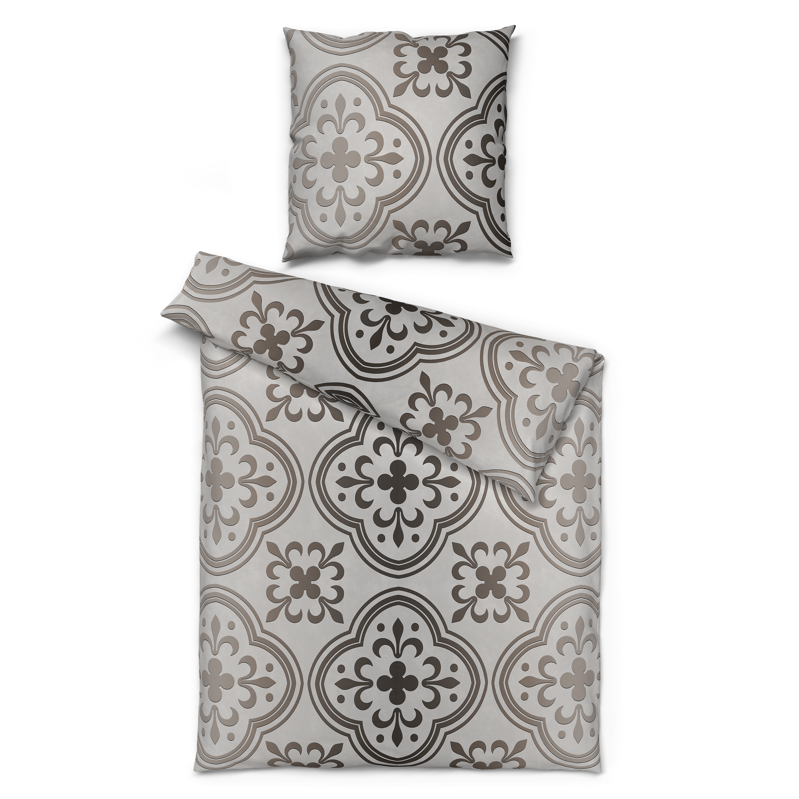 Baumwoll Bettwäsche Renforce braun Baumwolle B/L: ca. 135x200 cm