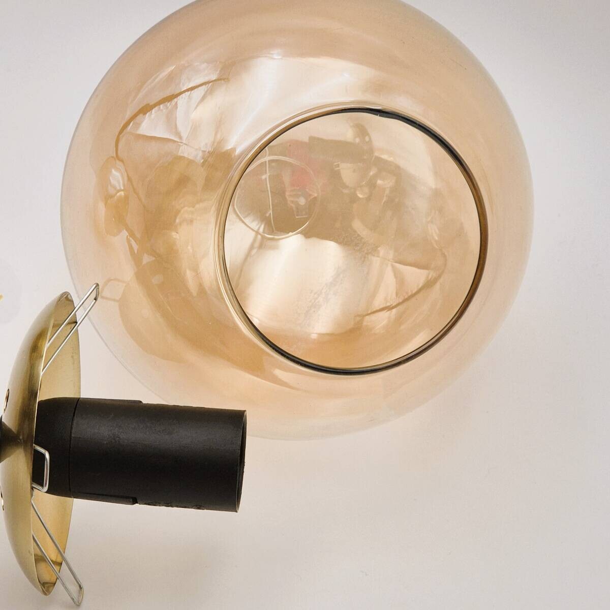 Lamkur Deckenleuchte Lilou gold Stahl Glas B/H/L: ca. 51x53x51 cm E14 6 Brennstellen