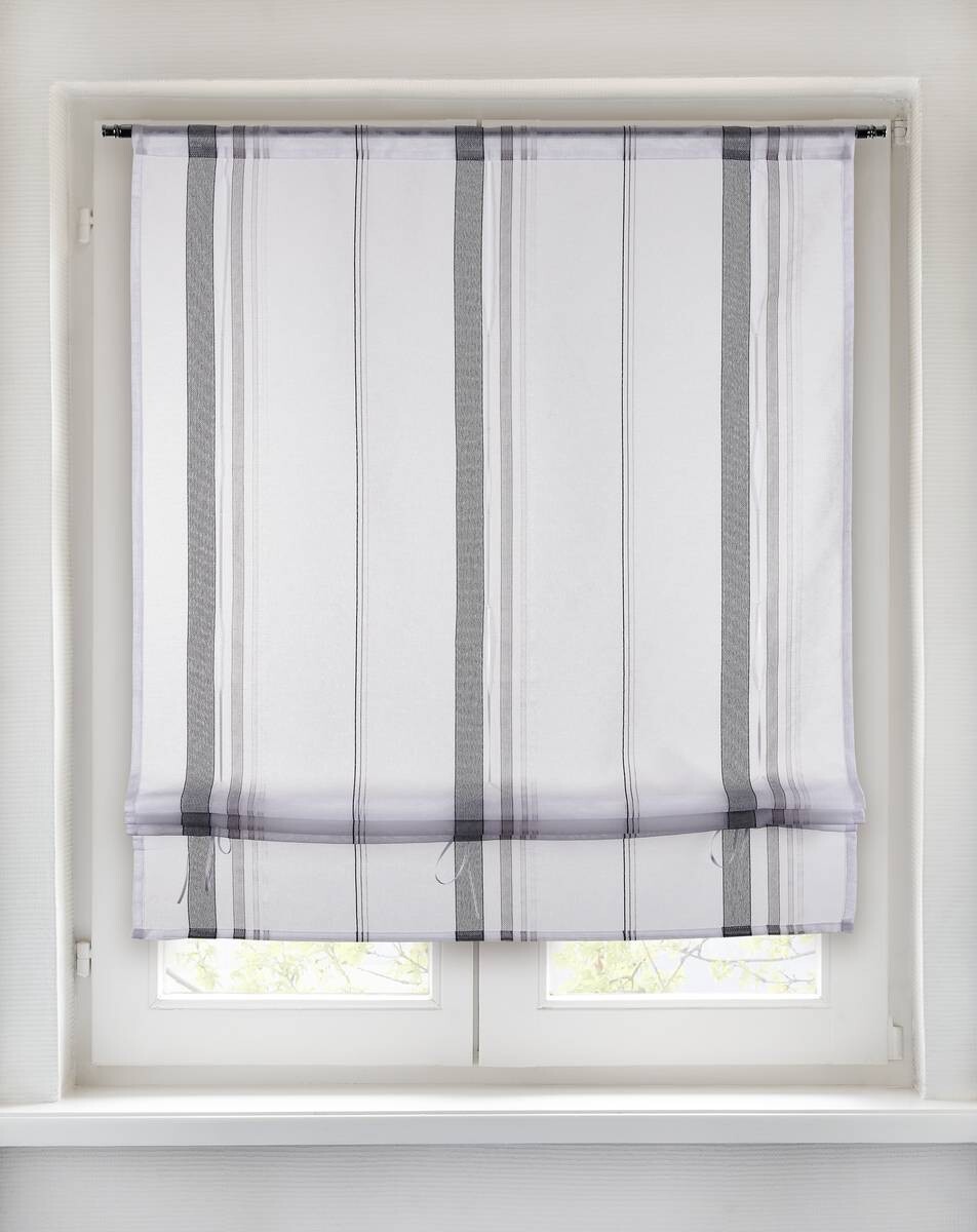 POCOline Bändchenrollo Lottie grau B/L: ca. 60x140 cm