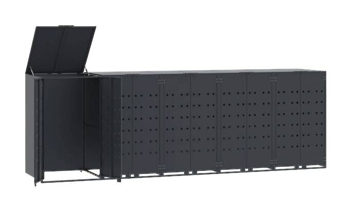 vidaXL Mülltonnenbox anthrazit