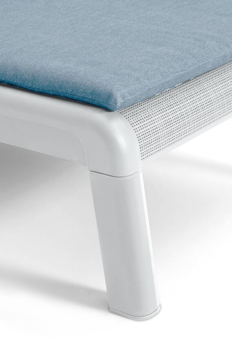 Jardin Sonnenliege Mallorca weiß Kunststoff B/H/L: ca. 59x255x78 cm