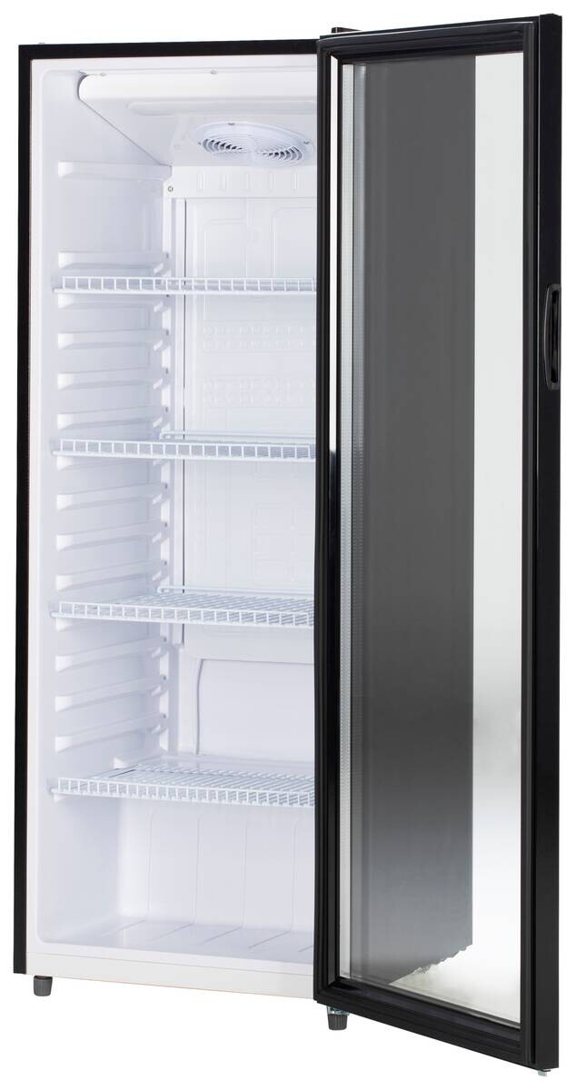 POCOline Glastürkühlschrank GTK144-235 DB schwarz B/H/T: ca. 54x144x55 cm