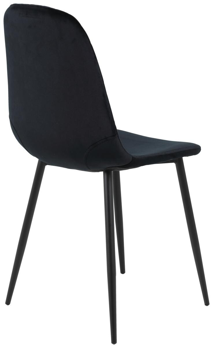 Stuhl Mira 4er Set schwarz Samtoptik B/H/T: ca. 44x89x53,5 cm