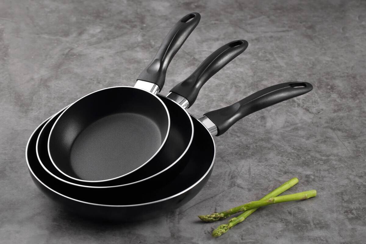 SAN IGNACIO Pfannenset NAVY BLACK schwarz Aluminium 3 tlg.