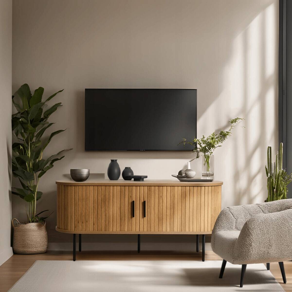 Lowboard SELVA Eiche Sonoma Nachbildung B/H/T: ca. 120x54x60 cm