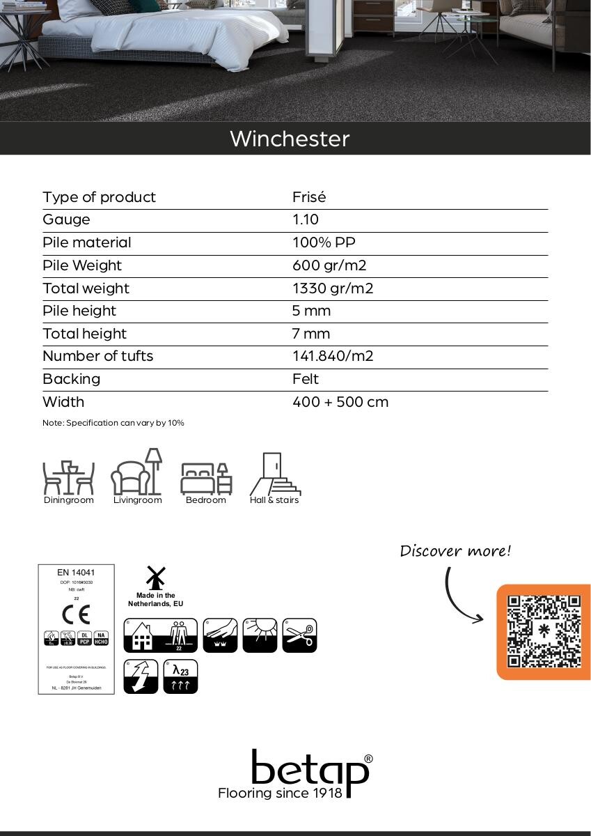 Teppichboden Winchester hellgrau B: ca. 400 cm pro m²