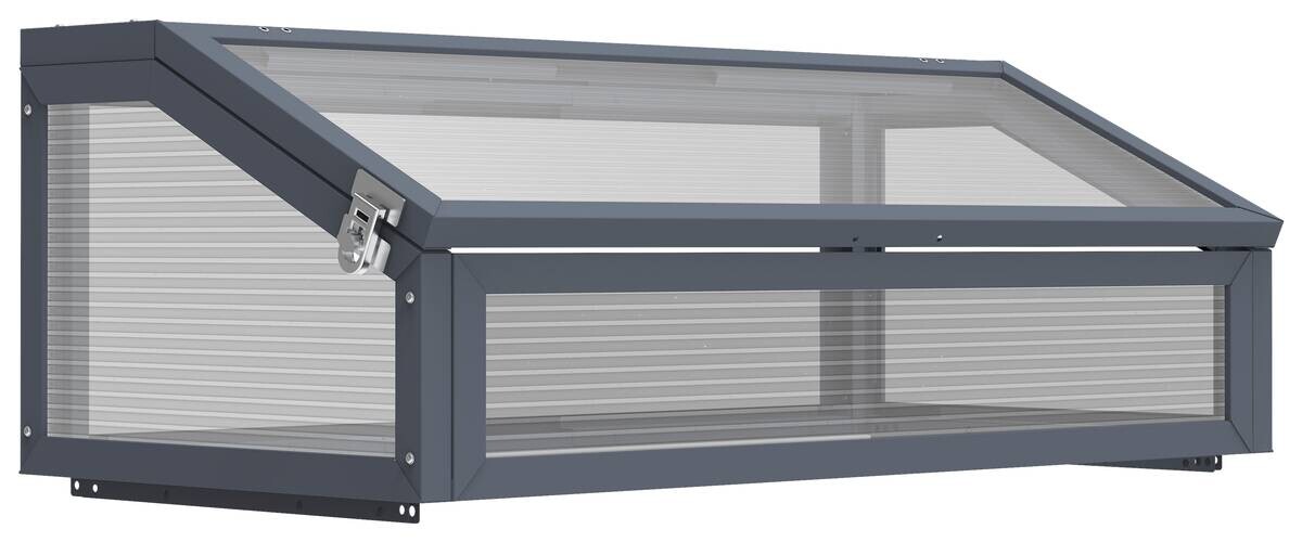 Westmann Frühbeetaufsatz Tega grau B/H/L: ca. 100x36x50 cm