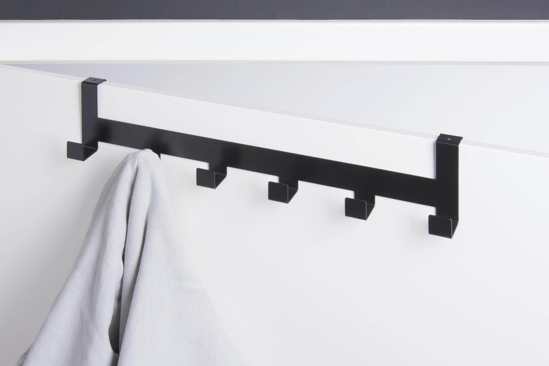 Türgarderobe Hook 6 anthrazit pulverbeschichtet Metall B/H/T: ca. 40x8x5 cm