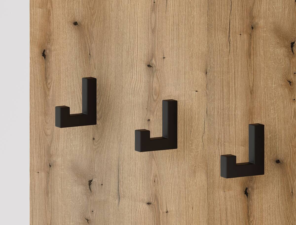 Garderobe NORDIC Eiche Artisan Nachbildung weiß matt B/H/T: ca. 100x200x40 cm