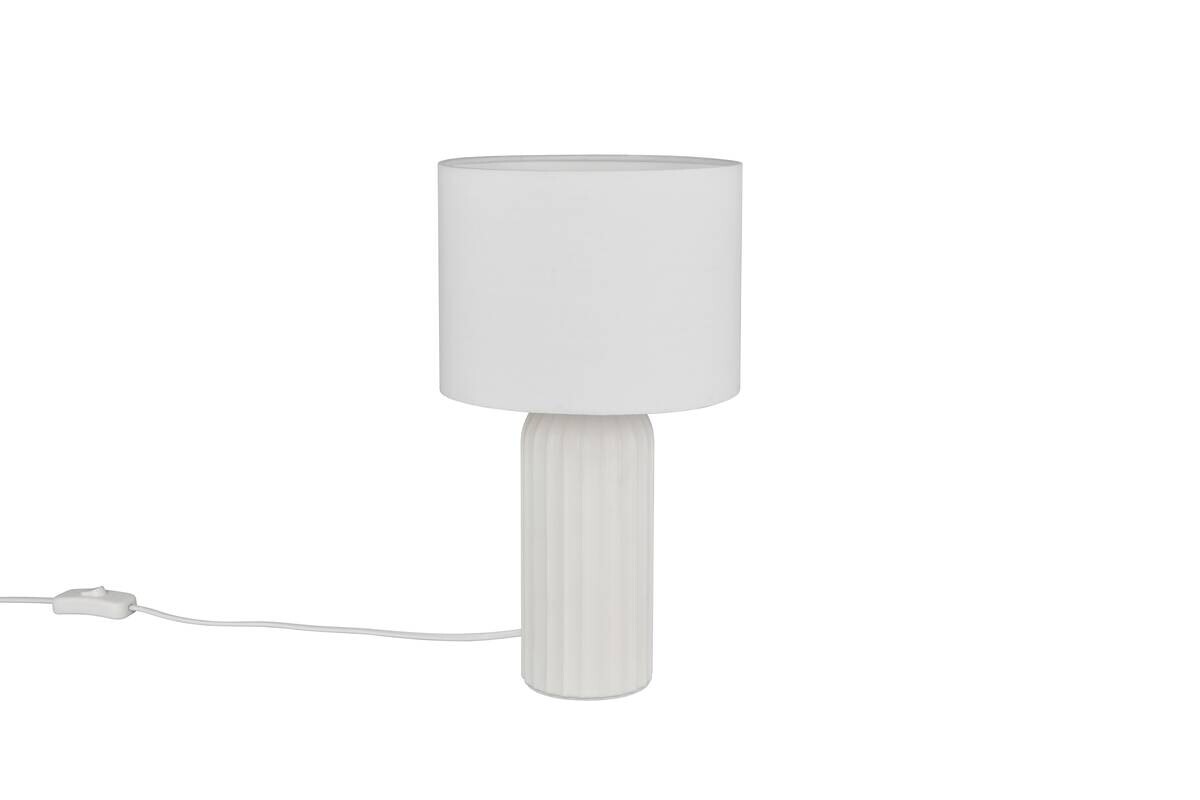 Reality Leuchten Tischleuchte Blaire weiß Keramik Stoff B/L: ca. 20x36 cm