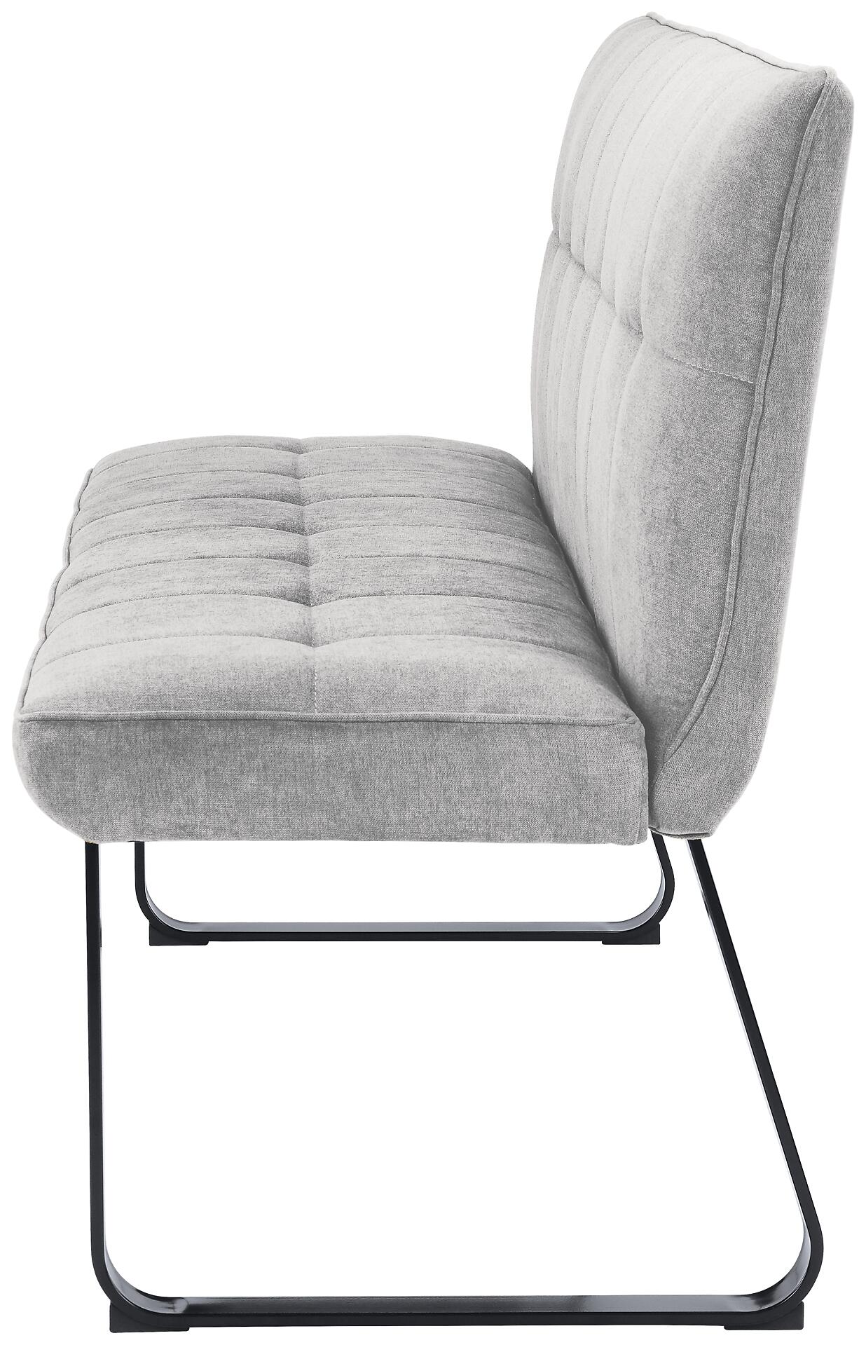 Bank TALEA hellgrau schwarz B/H/T: ca. 160x92x59 cm