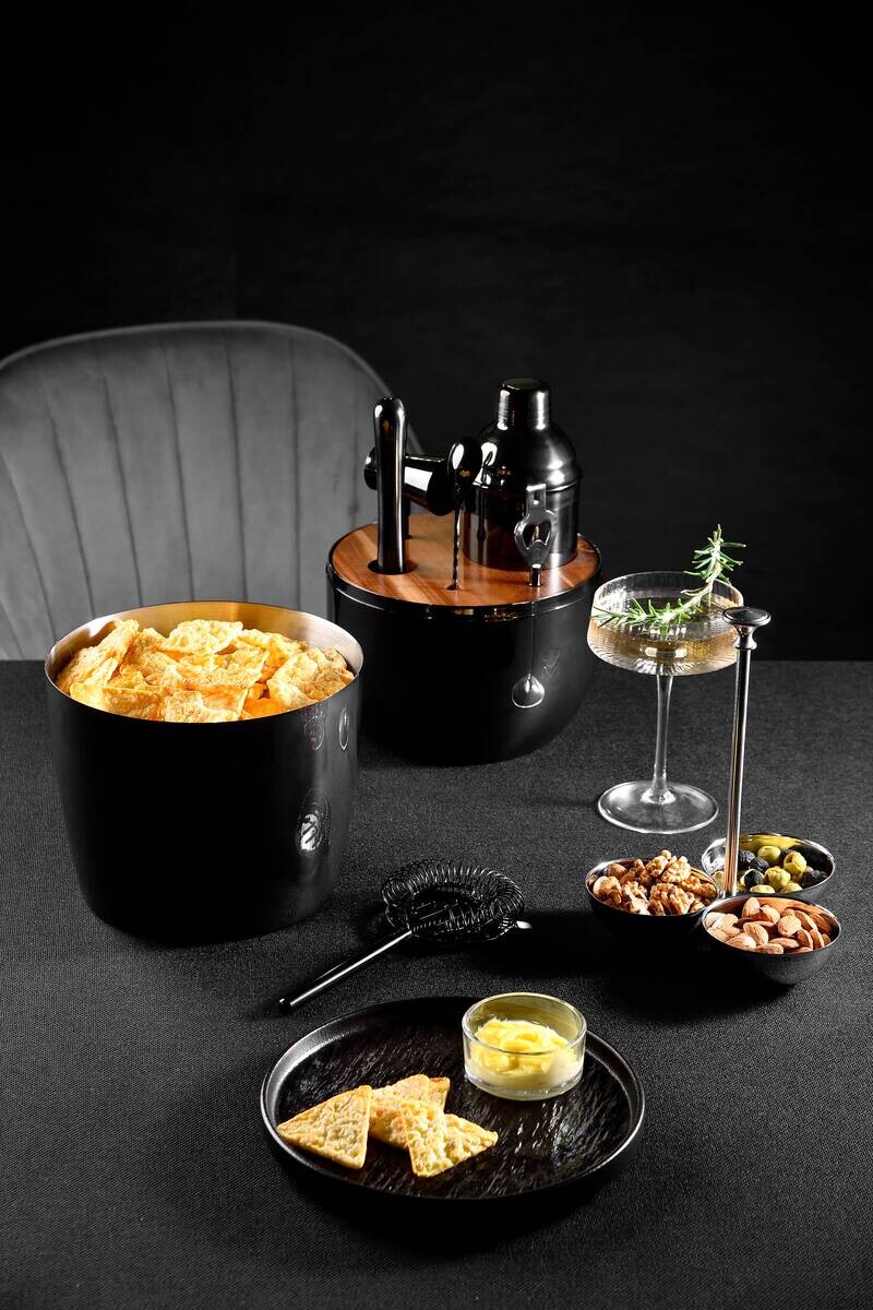 MASTERPRO Cocktail-Set THE DROP schwarz Edelstahl