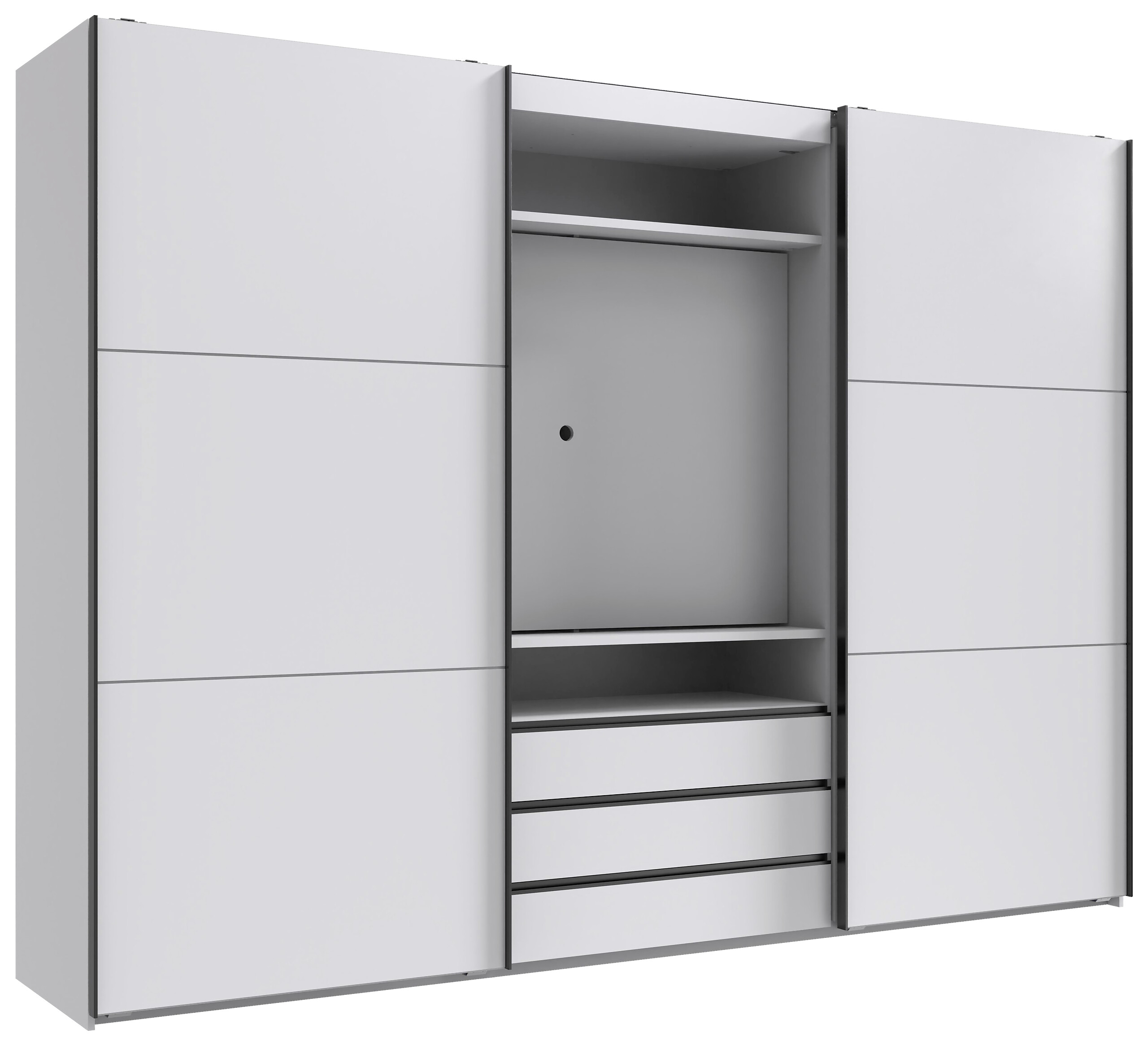 Schwebetürenschrank Magic weiß B/H/T: ca. 300x216x65 cm