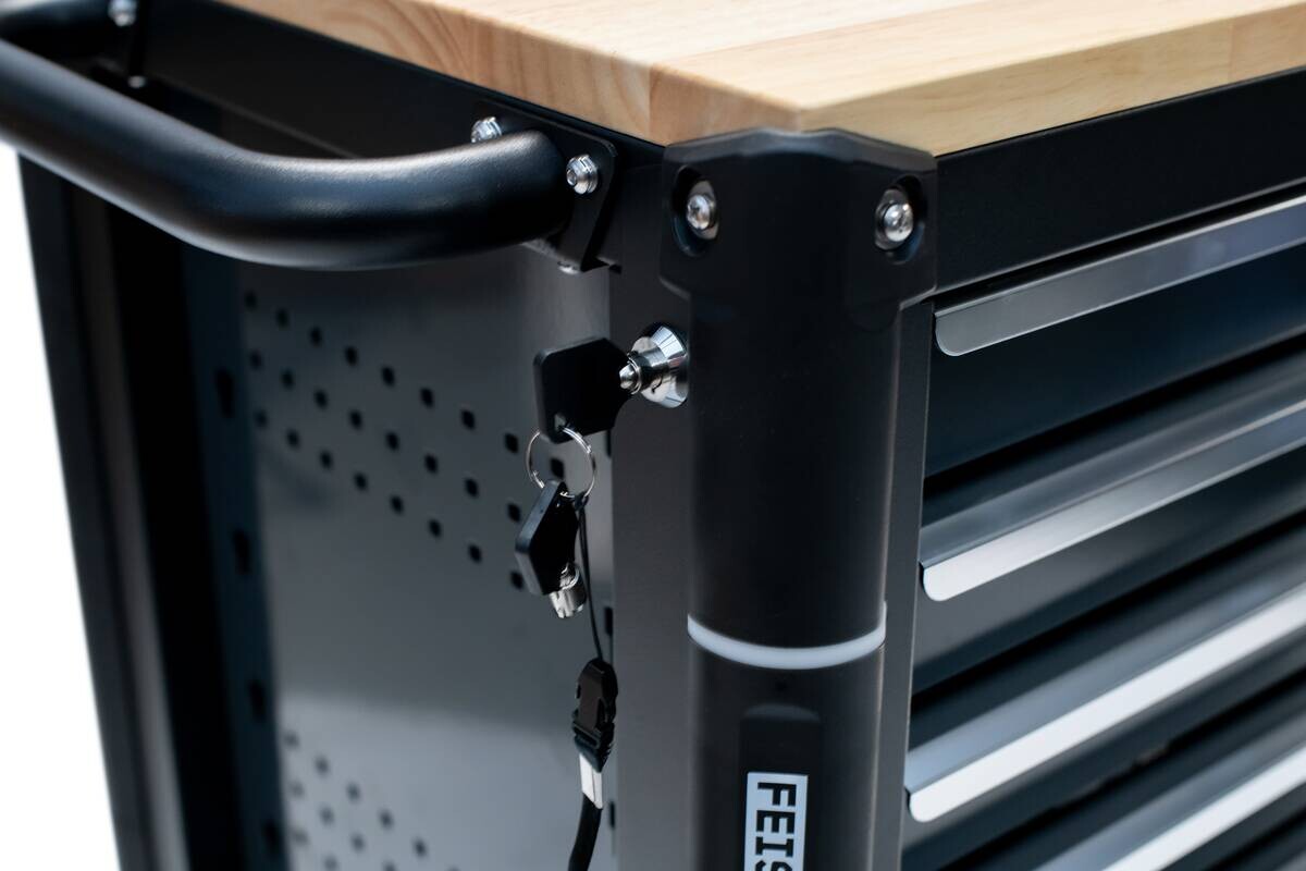 Werkstattwagen Mento schwarz B/H/L: ca. 73x98x48 cm