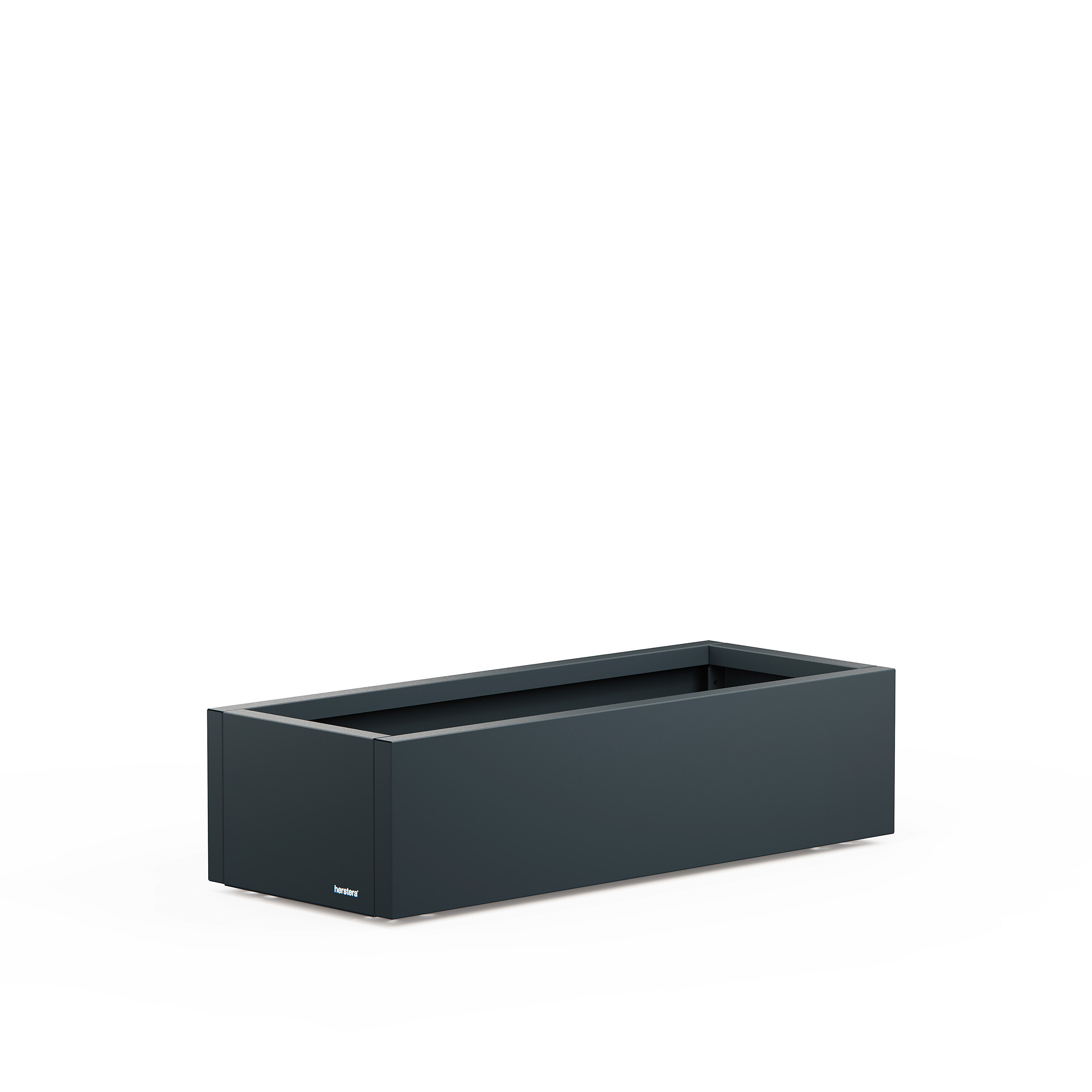 Herstera Garden Pflanzkübel Cube anthrazit Metall B/H/L: ca. 100x25x40 cm