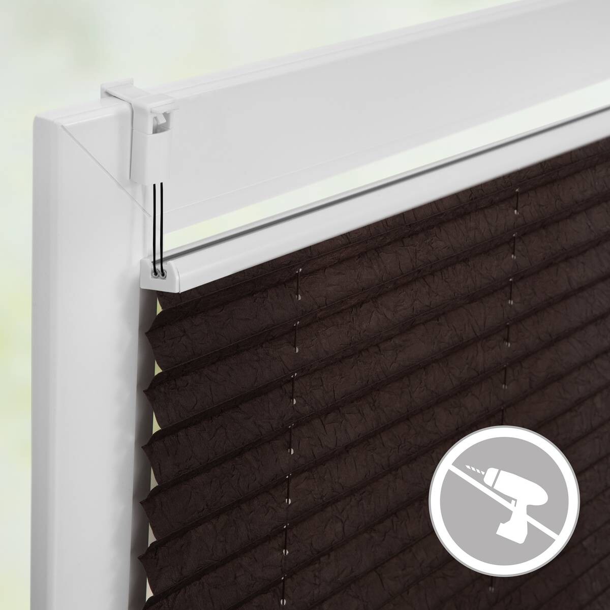 LICHTBLICK Spannplissee braun B/L: ca. 60x210 cm