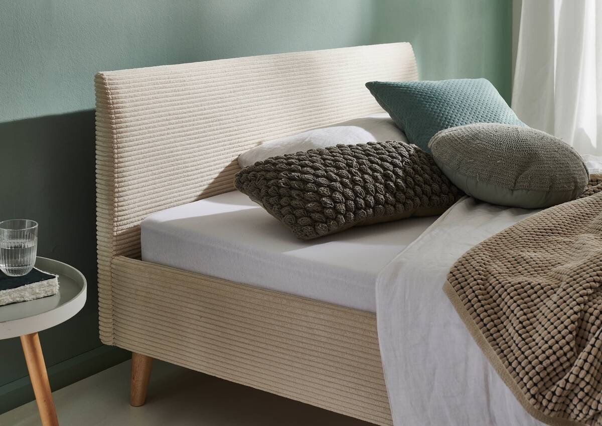 Polsterbett Wicki beige Liegefläche B/L: ca. 140x200 cm