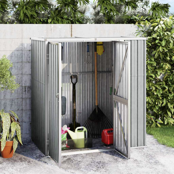 vidaXL Geräteschuppen grau B/H/T: ca. 161x161x89 cm