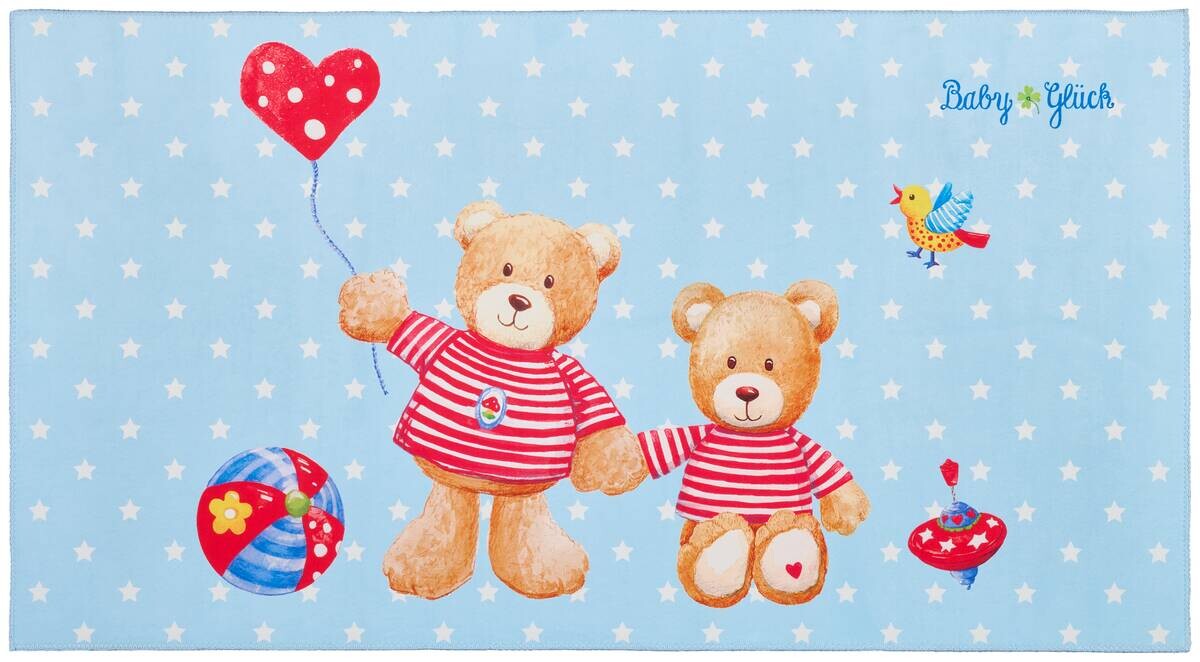 Baby Glück Kinderteppich blau B/L: ca. 80x150 cm