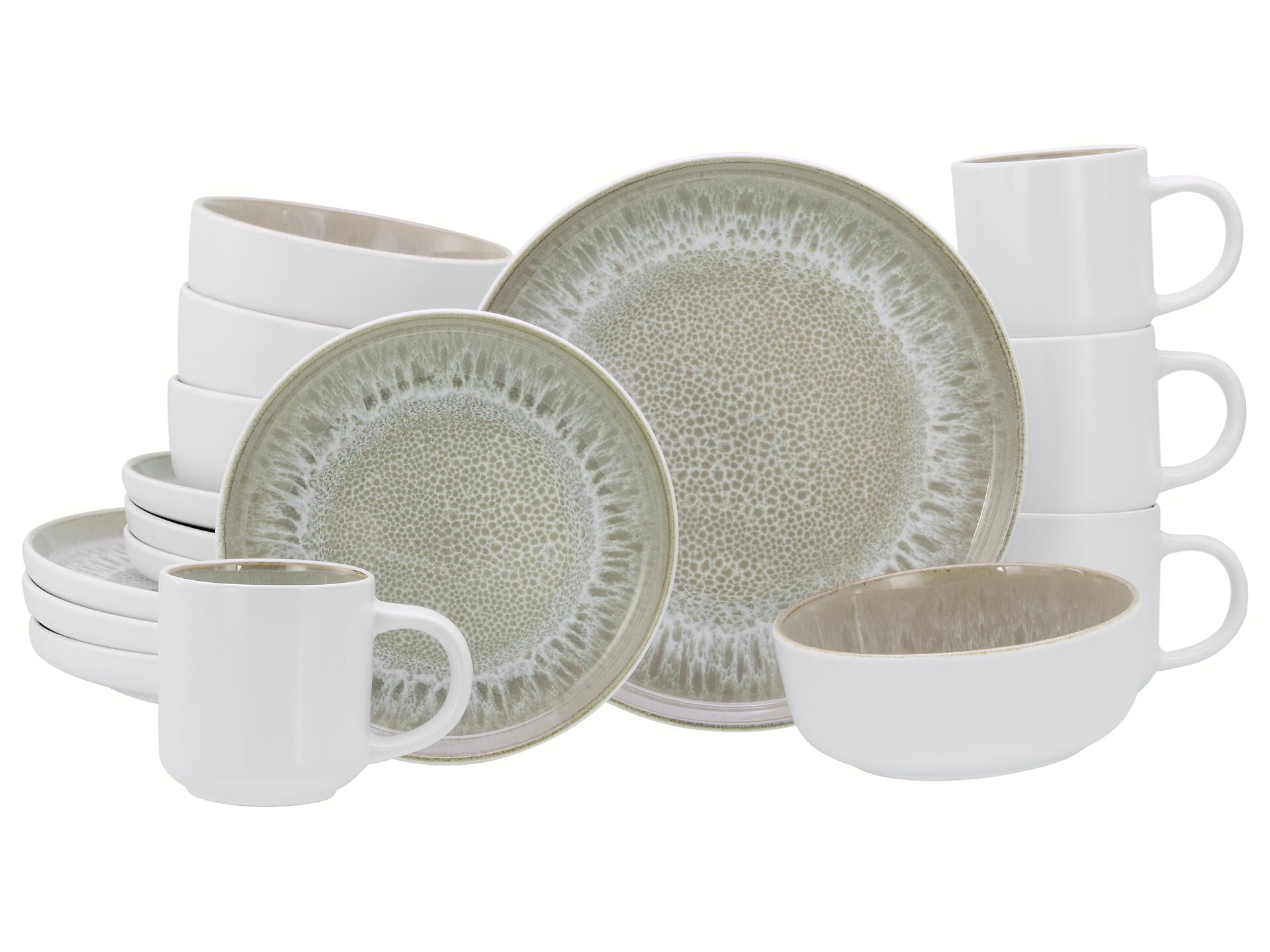 CreaTable Kombiservice Nordic Fjord sand Steinzeug 16 tlg.