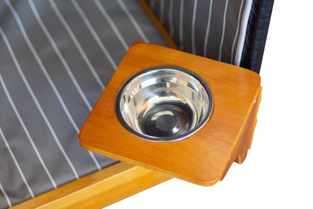 Hundestrandkorb braun Holz B/H/T: ca. 75x95x65 cm