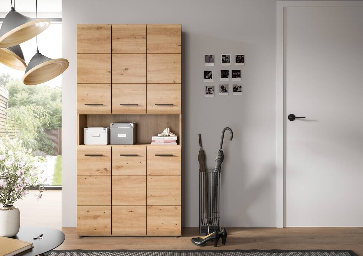 Mehrzweckschrank Ice Artisan Oak Nachbildung B/H/T: ca. 90x185x30 cm
