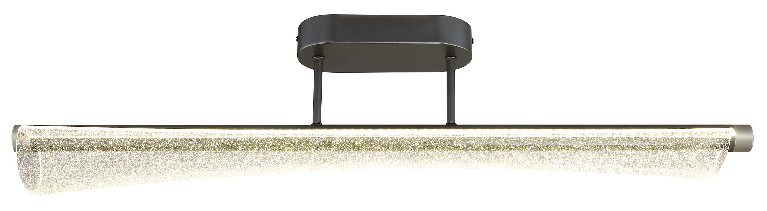 GLOBO Deckenleuchte klar anthrazit nickel matt Metall Acryl B/H/L: ca. 12x19x81 cm 1 Brennstellen