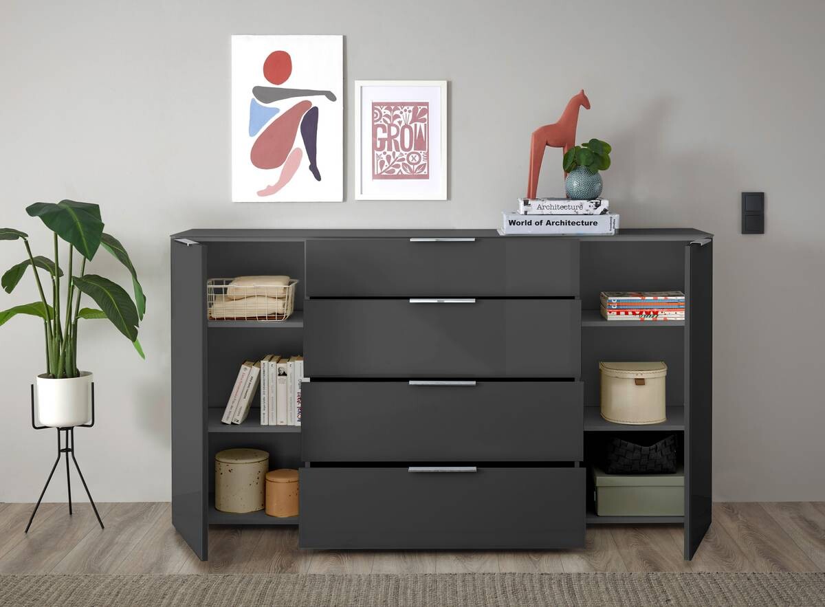 Kommode Santorin anthrazit B/H/T: ca. 180x99x40 cm