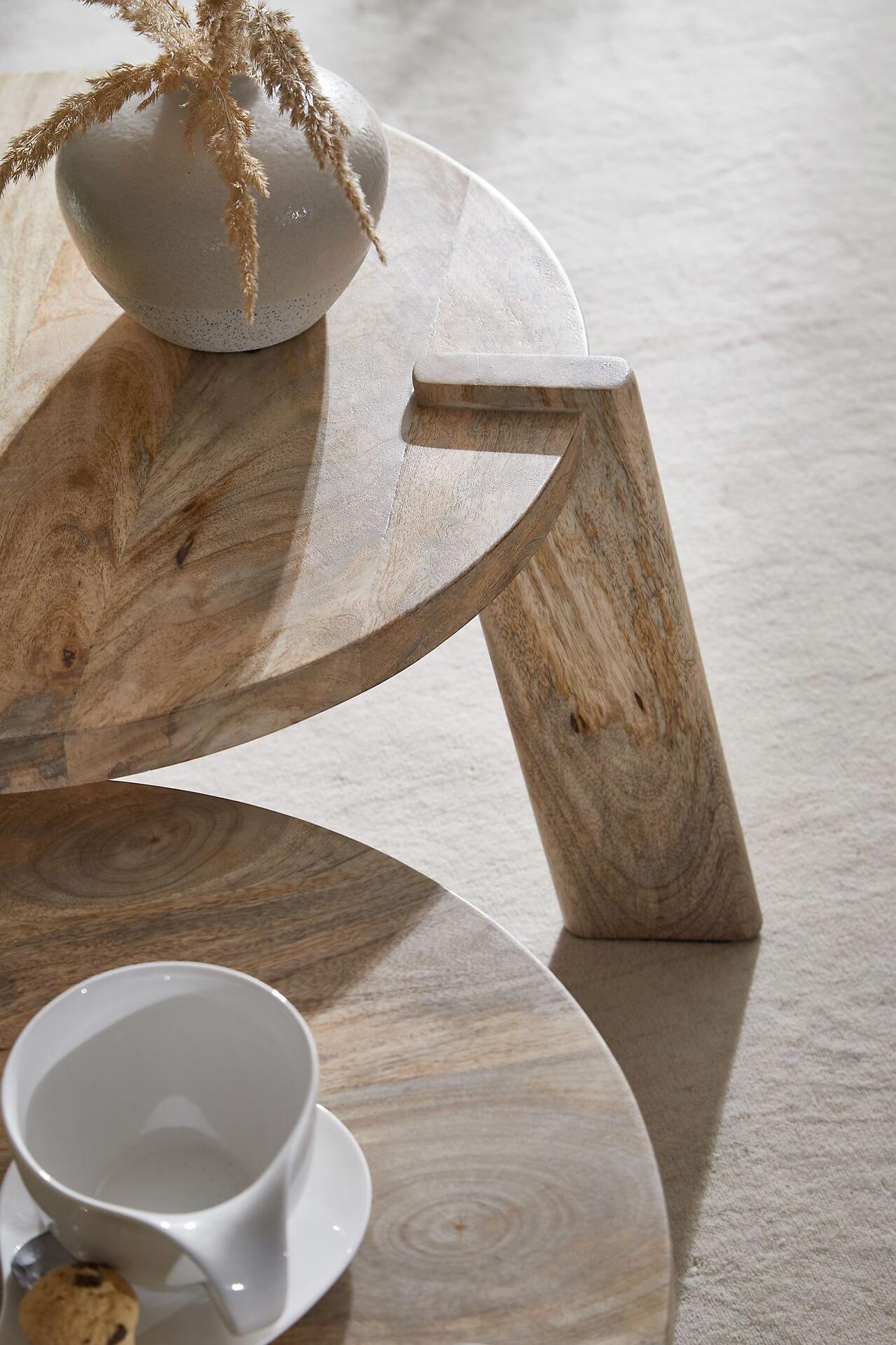 Wohnling Couchtisch 2er-Set. natur Echtholz