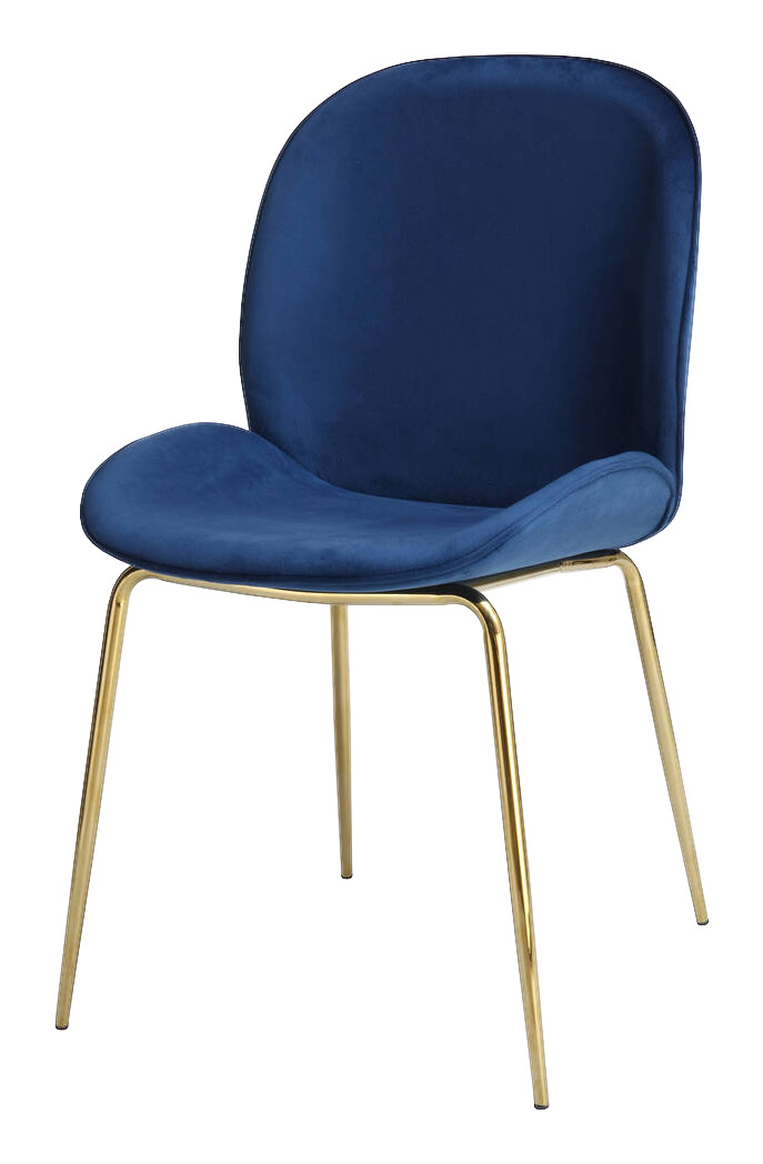 Stuhl Charlize 100 2er blau Microfaser B/H/T: ca. 48x87x59 cm