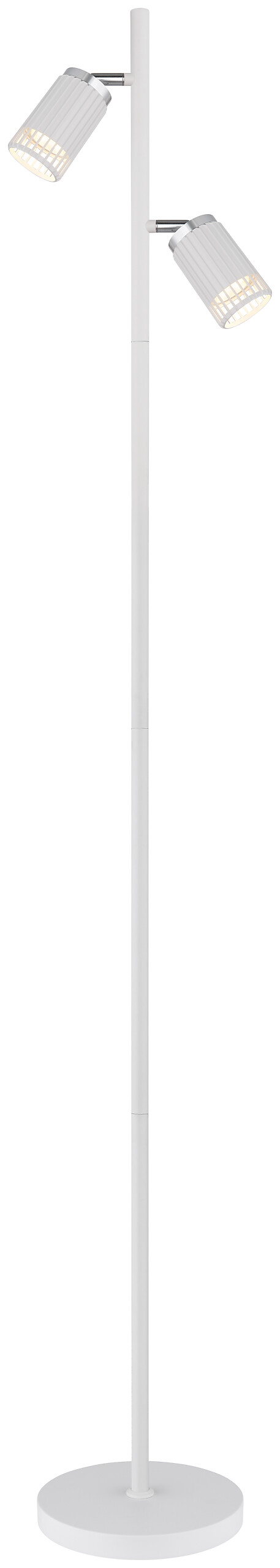 GLOBO Stehleuchte weiß Metall Aluminium B/H/T/L: ca. 22x158x27,5x27,5 cm GU10 2 Brennstellen