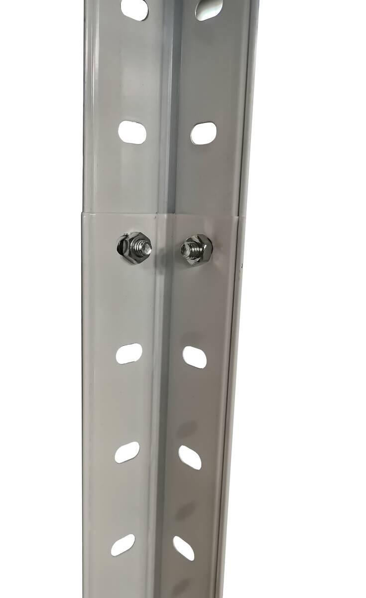 Schraubregal weiß B/H/T: ca. 90x180x60 cm