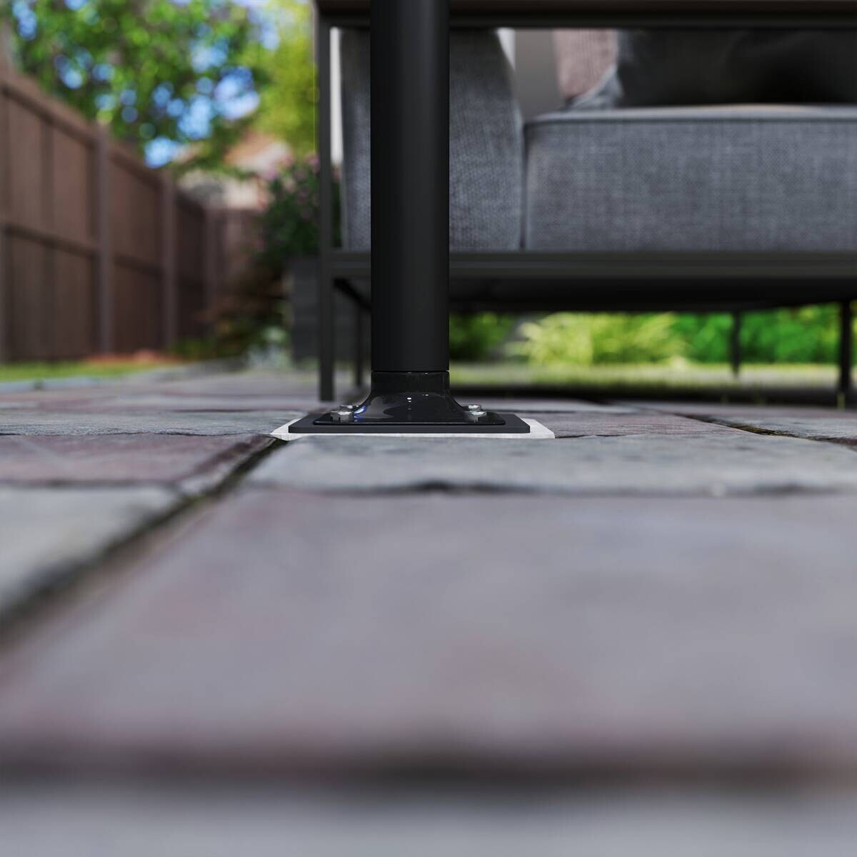 Outsunny Schirmständer dunkelgrau Metall B/H/L: ca. 16,5x40x16,5 cm