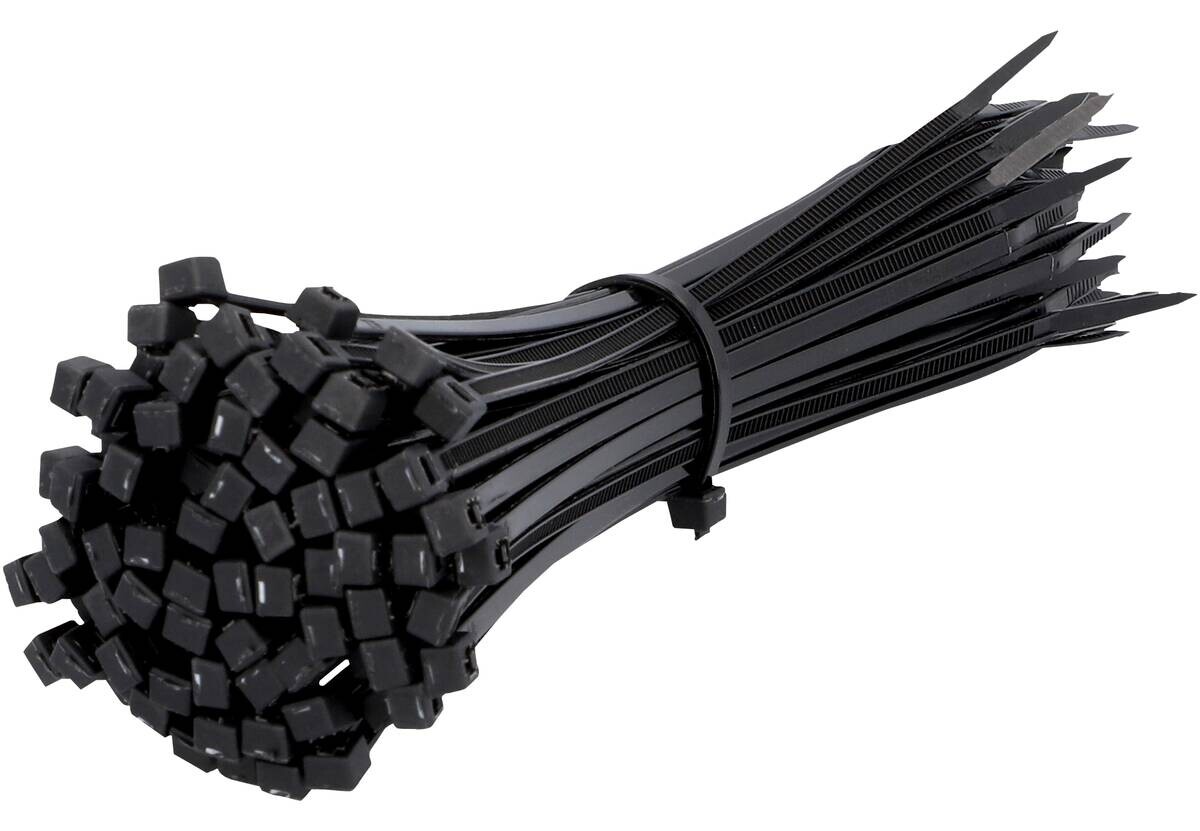 Kabelbinder schwarz 100 tlg.