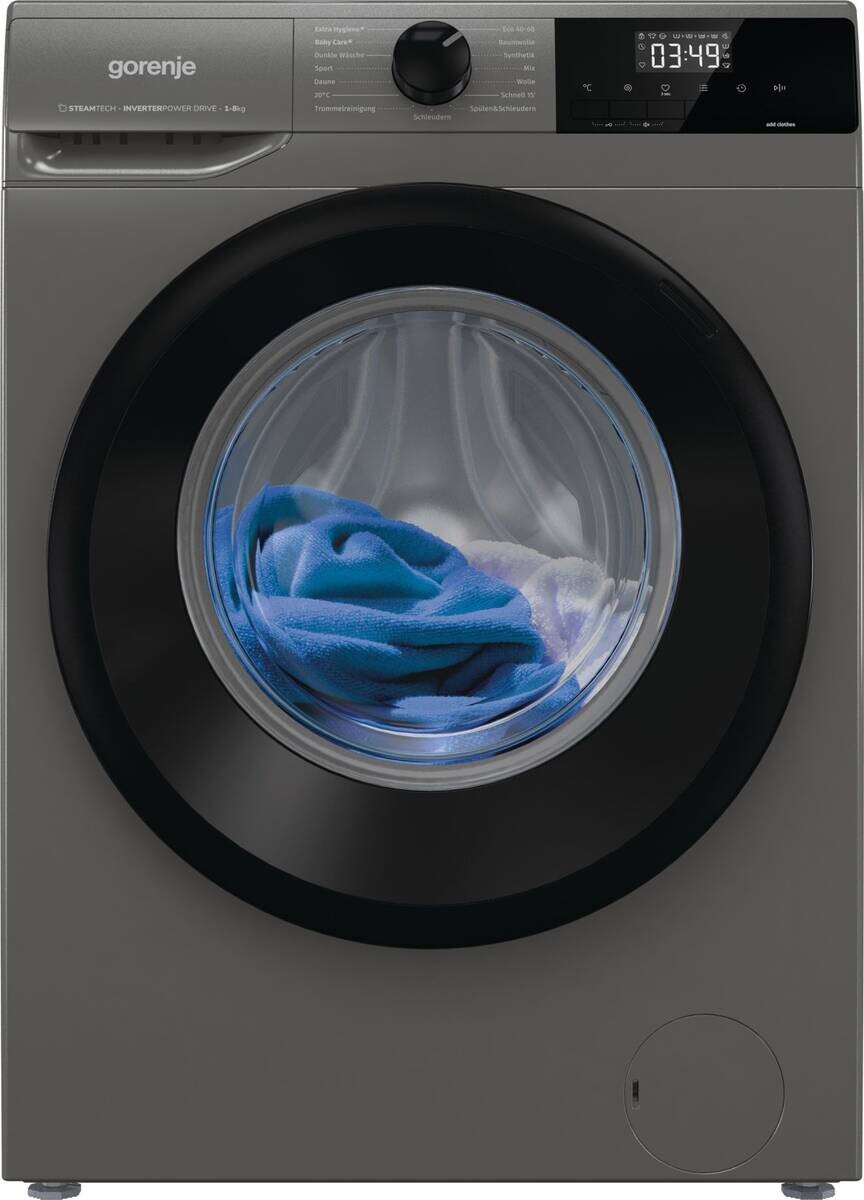 Gorenje Waschmaschine WNHEI84APSA/DE titanfarbig B/H/T: ca. 60x85x54 cm ca. 8 kg