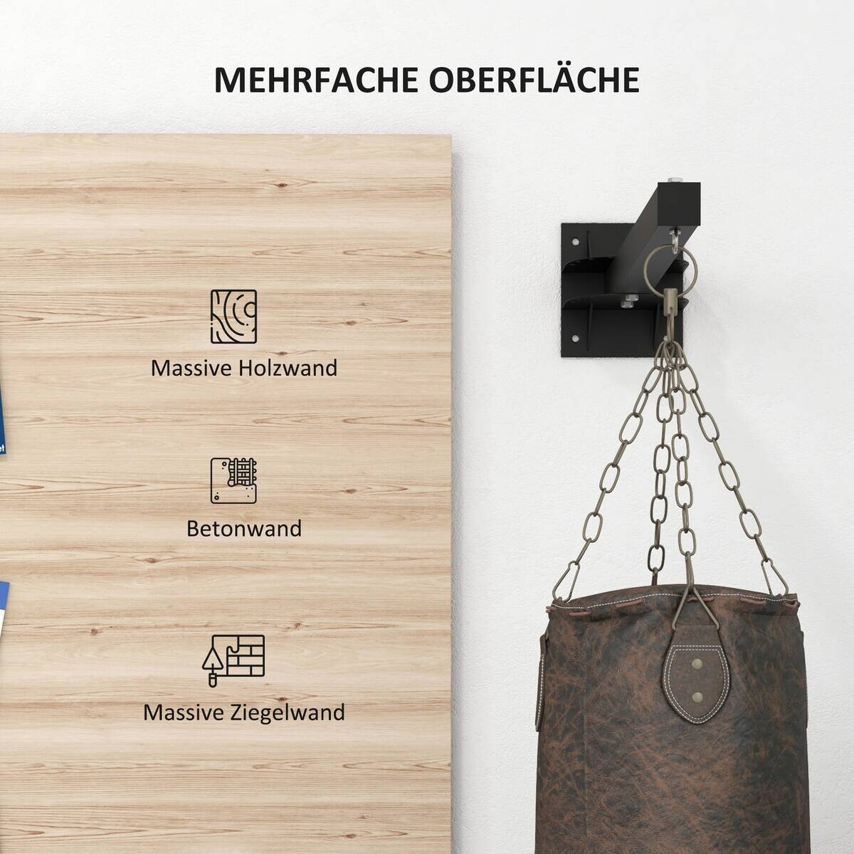 SPORTNOW Fitness-Zubehör schwarz Edelstahl B/H/L: ca. 17x80x48 cm