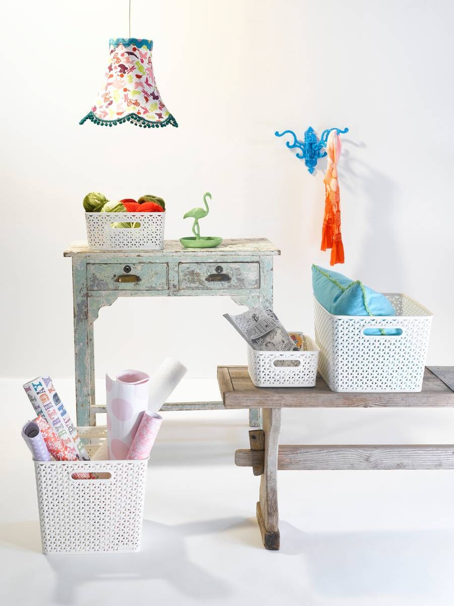 Curver Aufbewahrungskorb creme B/H/L: ca. 29,5x22x33,5 cm