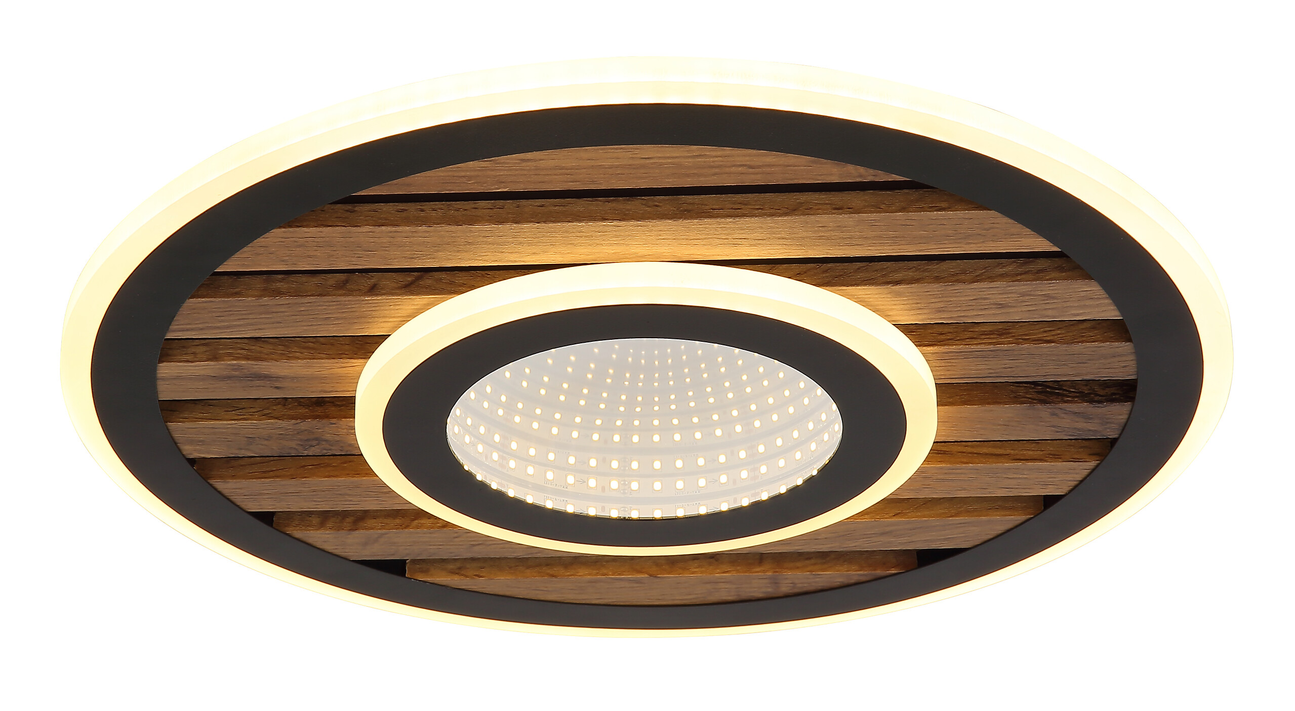 GLOBO Deckenleuchte Opal mattschwarz Metall MDF H/D: ca. 6x40 cm 1 Brennstellen