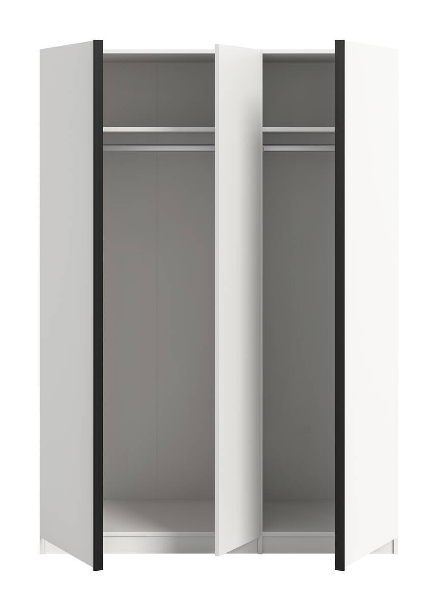 Kleiderschrank OAKLAND weiß B/H/T: ca. 130x183x53 cm