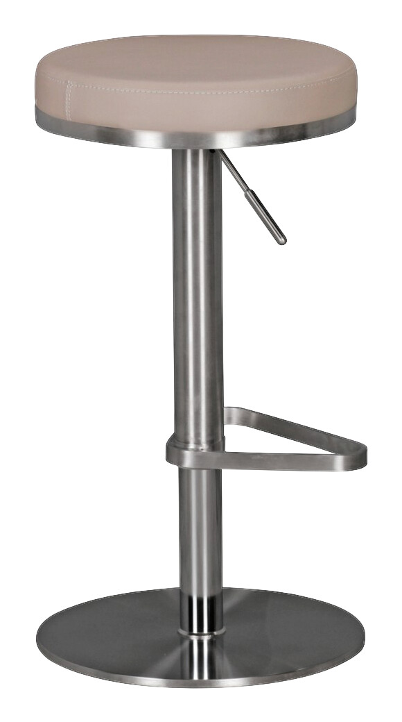 Barhocker beige Kunstleder B/H/T: ca. 38x82x38 cm