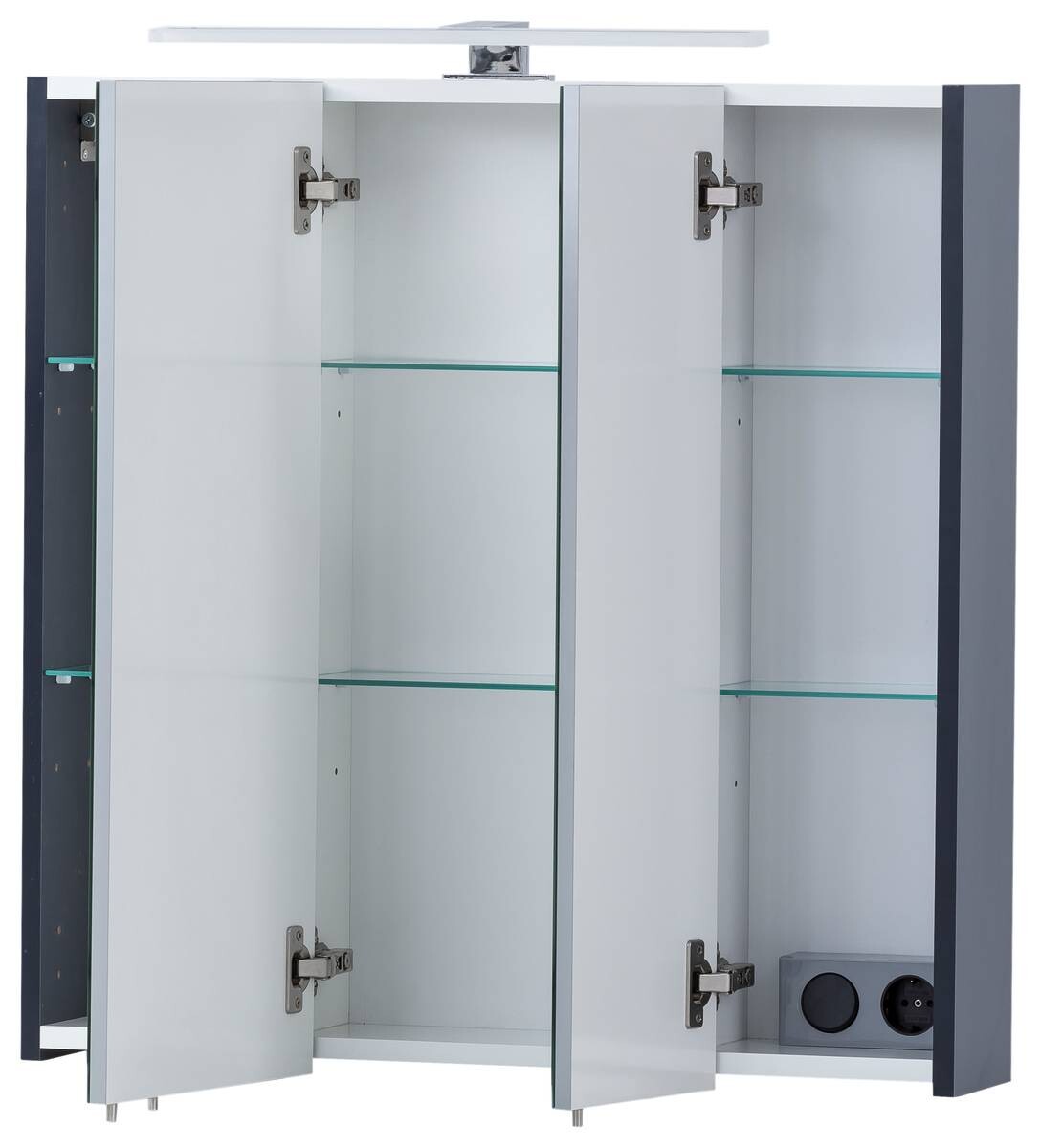 Spiegelschrank Kent dunkelblau B/H/T: ca. 70x74,8x16 cm