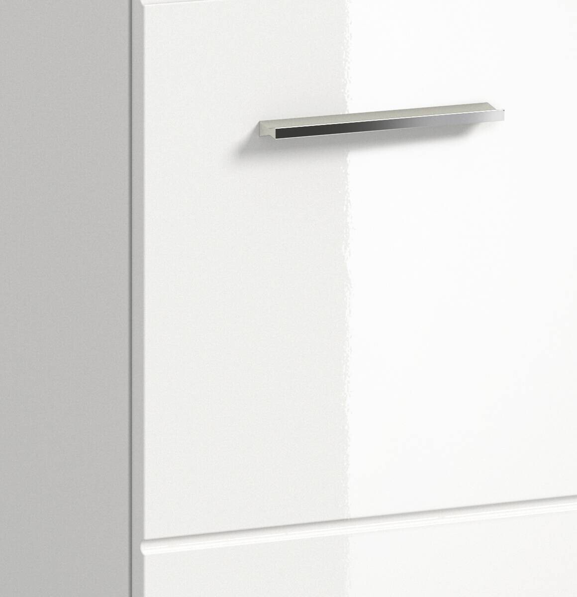 Badezimmer-Set Ice weiß weiß Hochglanz B/H/T: ca. 60x185x46 cm