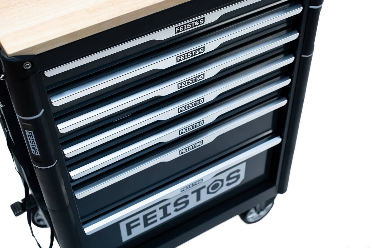 Werkstattwagen Mento schwarz B/H/L: ca. 73x98x48 cm