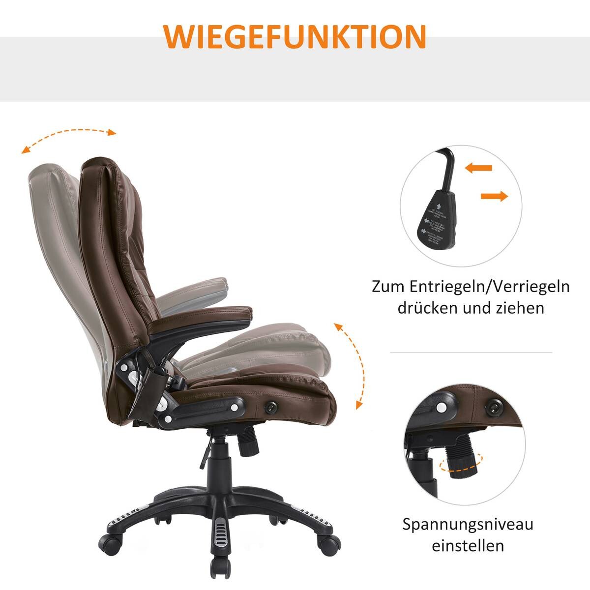 Chefsessel A2-0056 braun PVC Kunstleder