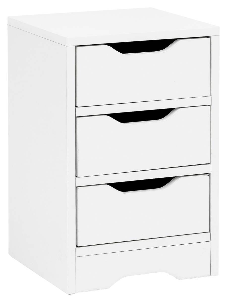 Nachtkonsole weiß B/H/T: ca. 31x49x31 cm