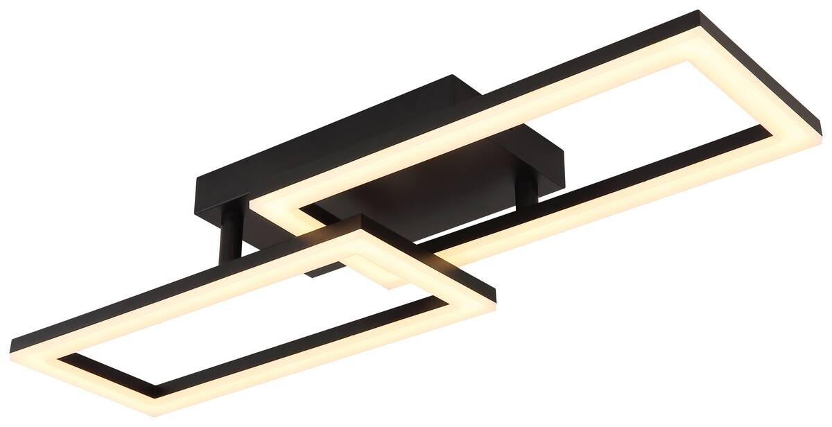 GLOBO LED-Deckenleuchte Opal schwarz Kunststoff Metall B/H/T: ca. 19,5x9x61,4 cm