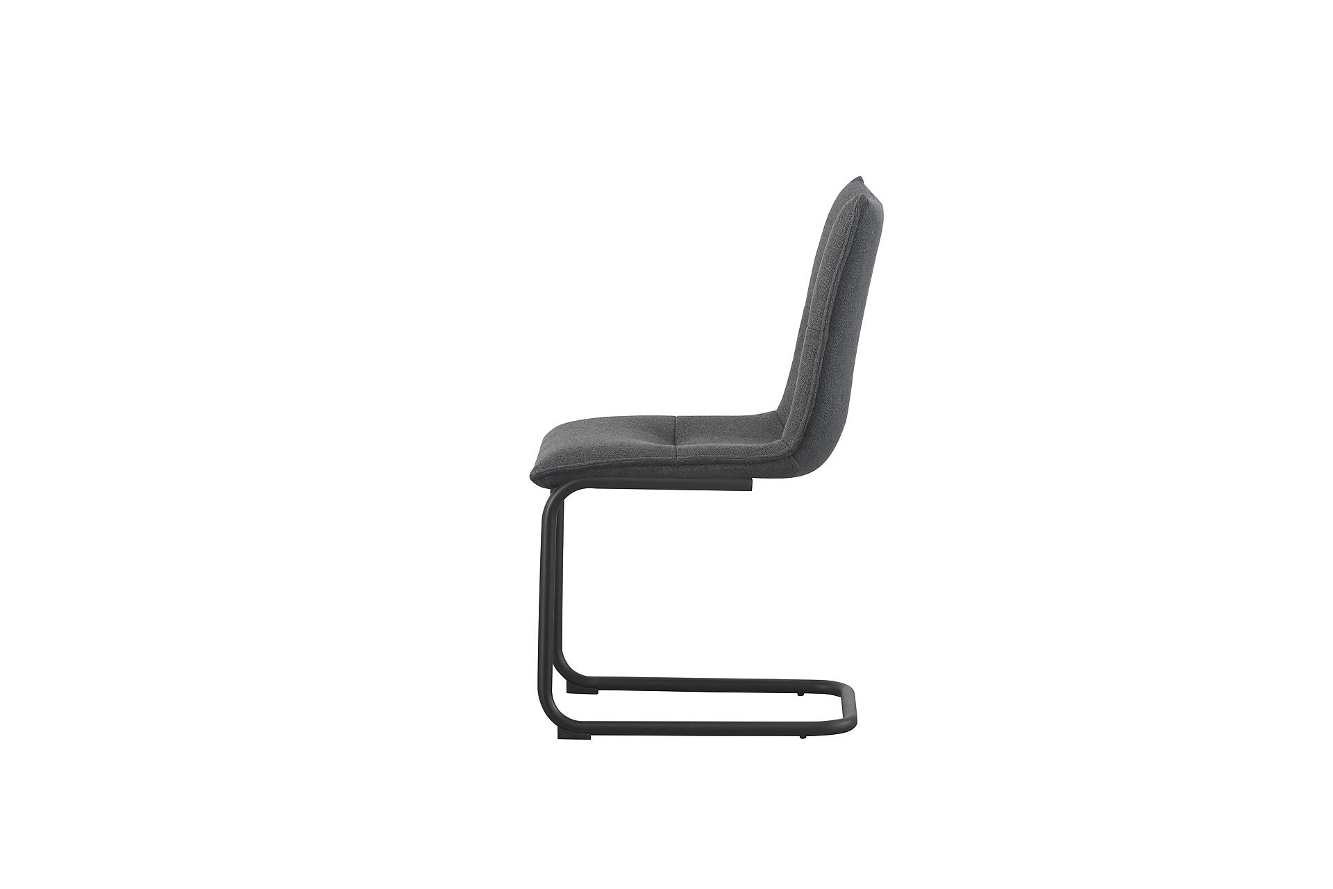 Schwingstuhl SONJA, 2er Set anthrazit schwarz Webstoff B/H/T: ca. 46x89x57 cm