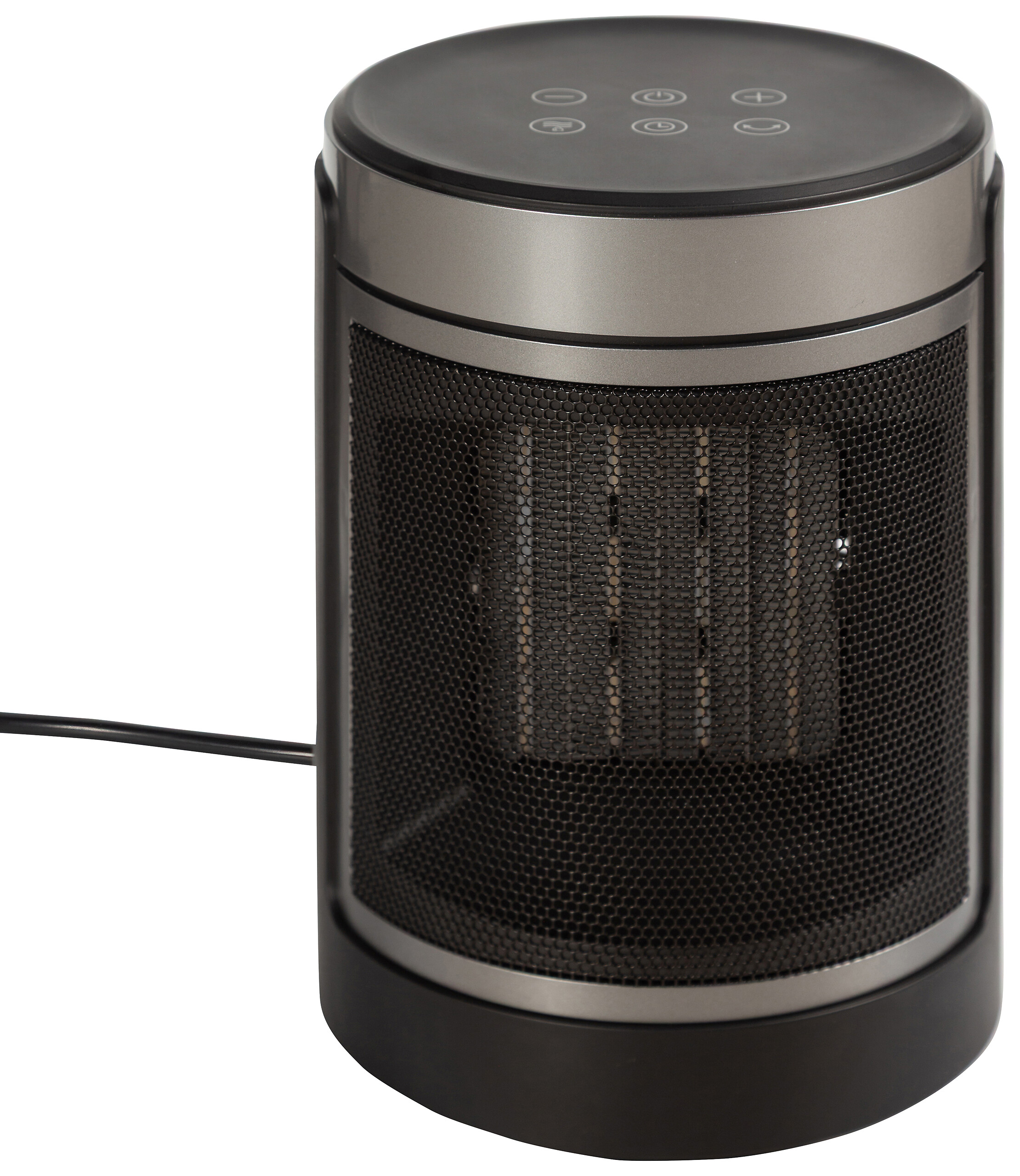 POCOline Keramikheizlüfter PTC-907B silber schwarz Metall Kunststoff B/H/L: ca. 17,2x26,8x17,2 cm ca. 1500 W