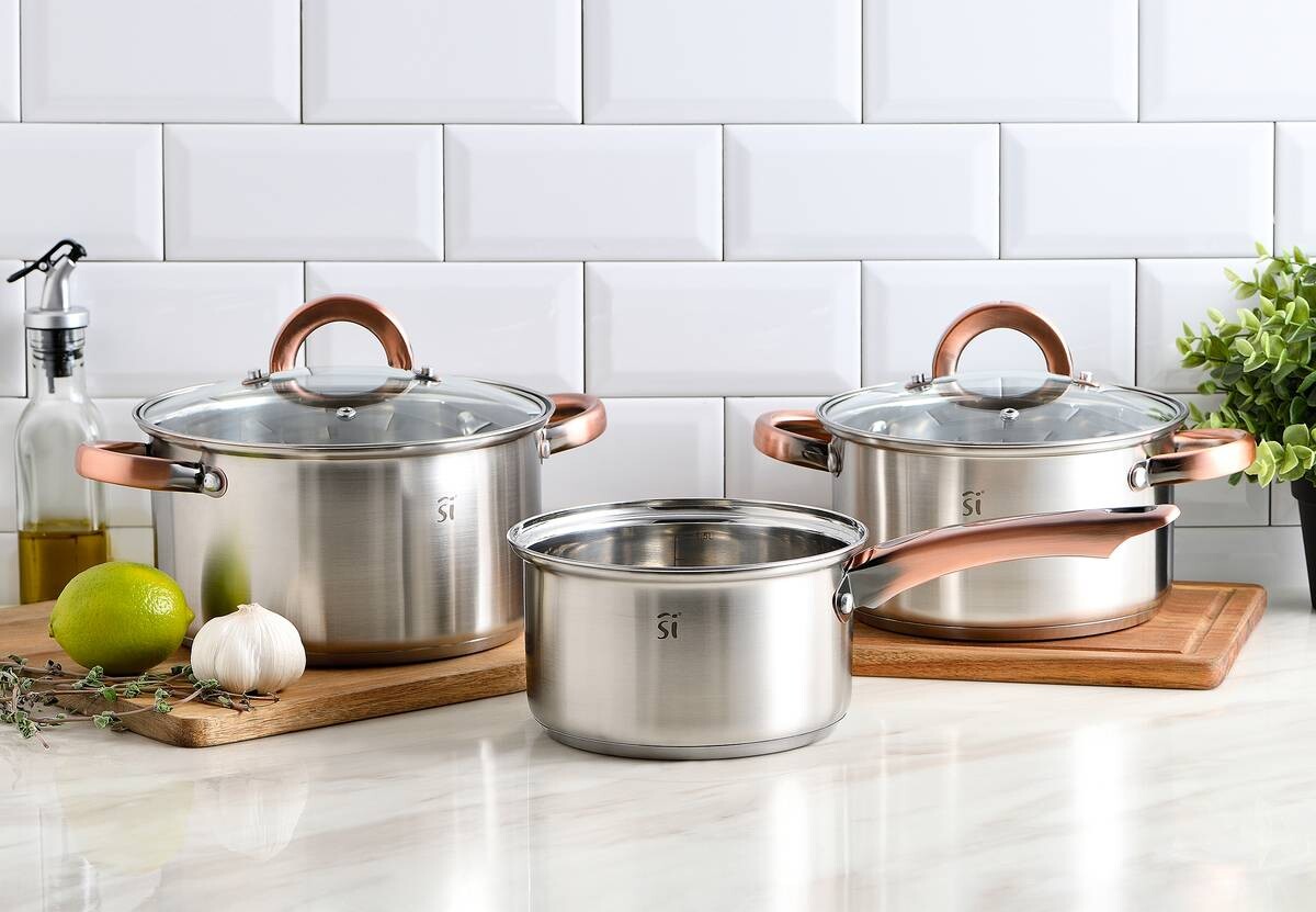 SAN IGNACIO Topfset Onil silber Edelstahl 5 tlg.