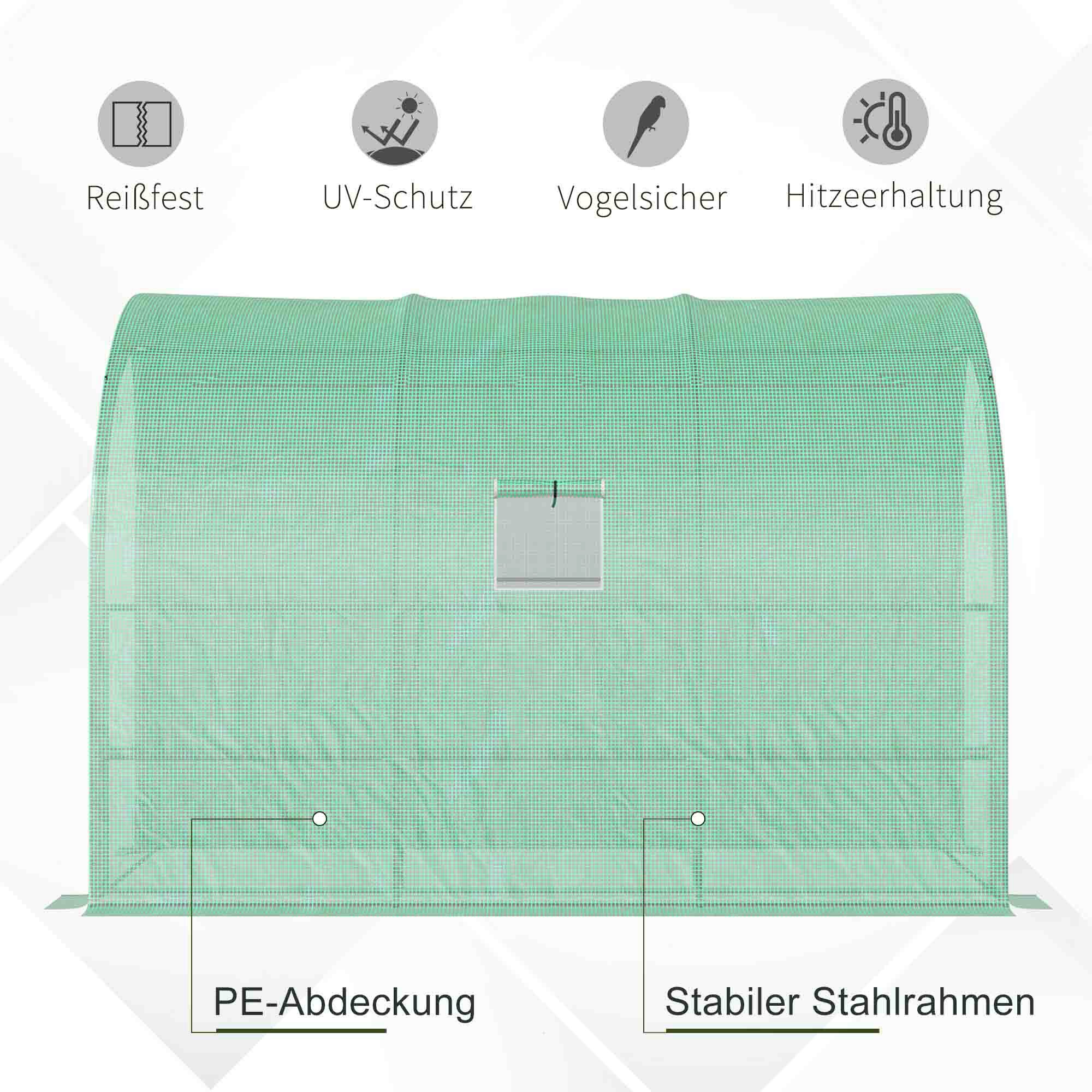 Outsunny Gewächshaus B/H/L: ca. 150x213x300 cm